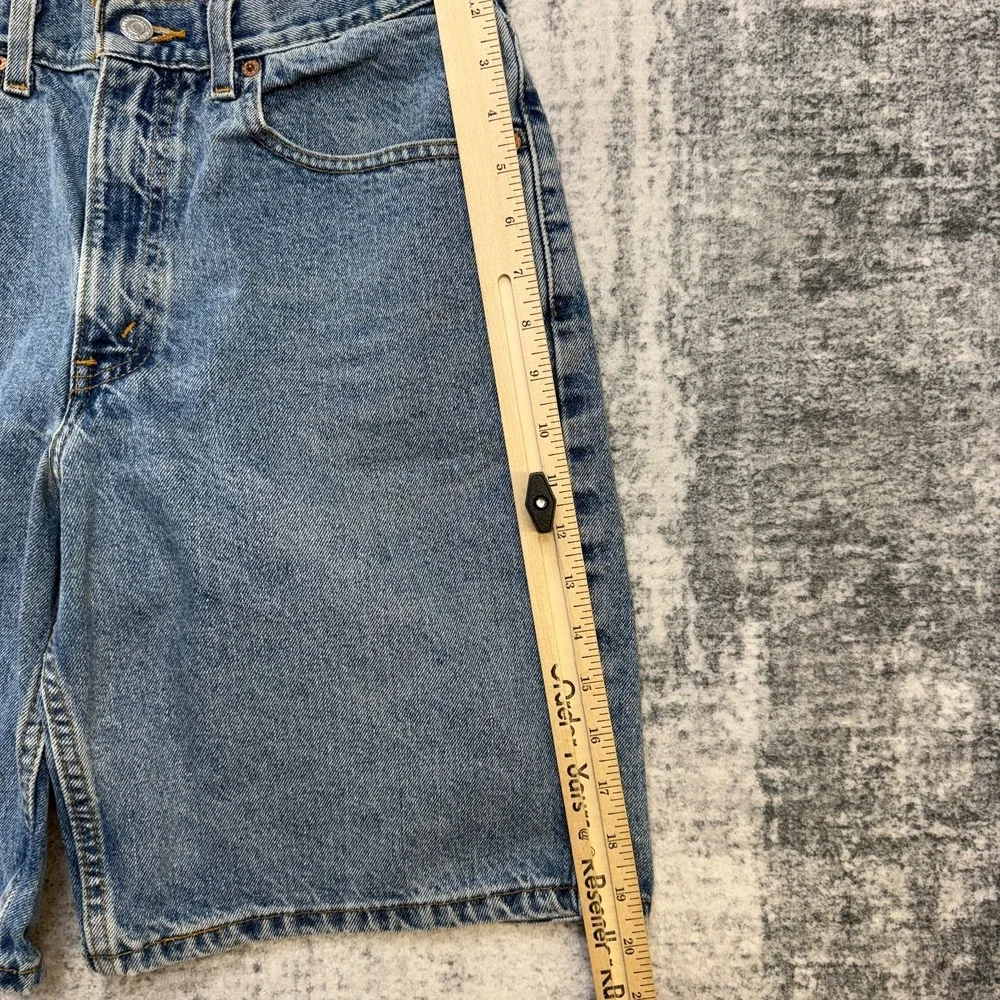 VTG Levis Jean Shorts Mens 32 (Fits 30) 505 Relaxed Fit Blue Denim Jorts Dad Y2K